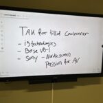 Touchskærm med videobar monteret på væg